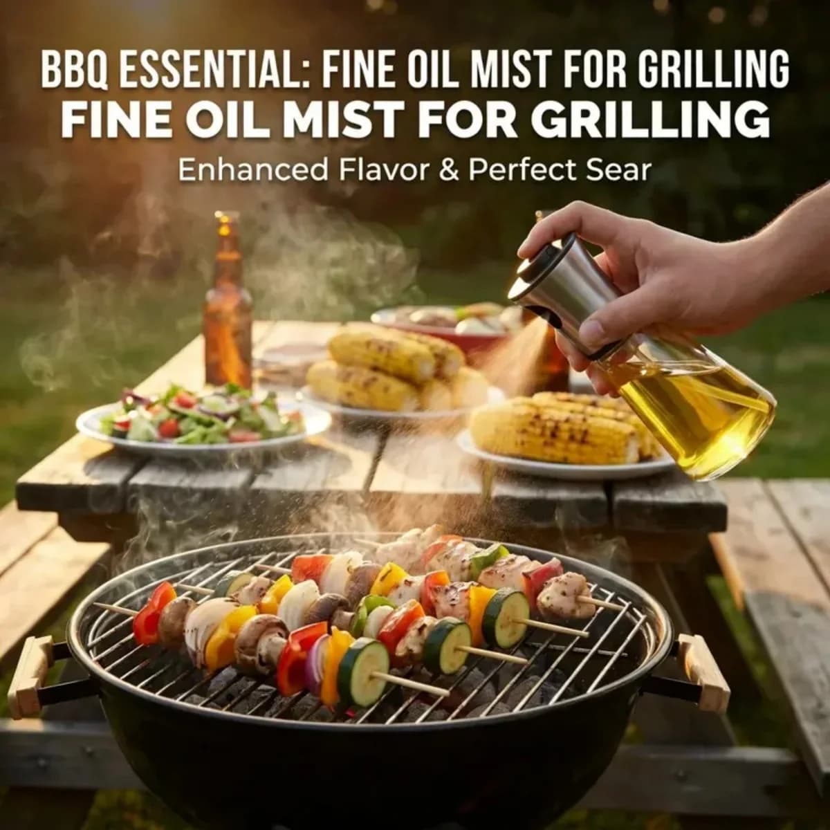 Spruzzatore per olio d'oliva per cucinare, bottiglia spray per olio da barbecue, dispenser di olio ricaricabile per uso alimentare per friggitrice ad aria, insalate, cottura al forno, grigliate, gadget da cucina