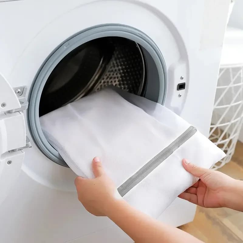 2 pieces 40X50 cm bags for honeycombs knit durable bag for washing delicate fabric durable clothes protect white reusable linen bags