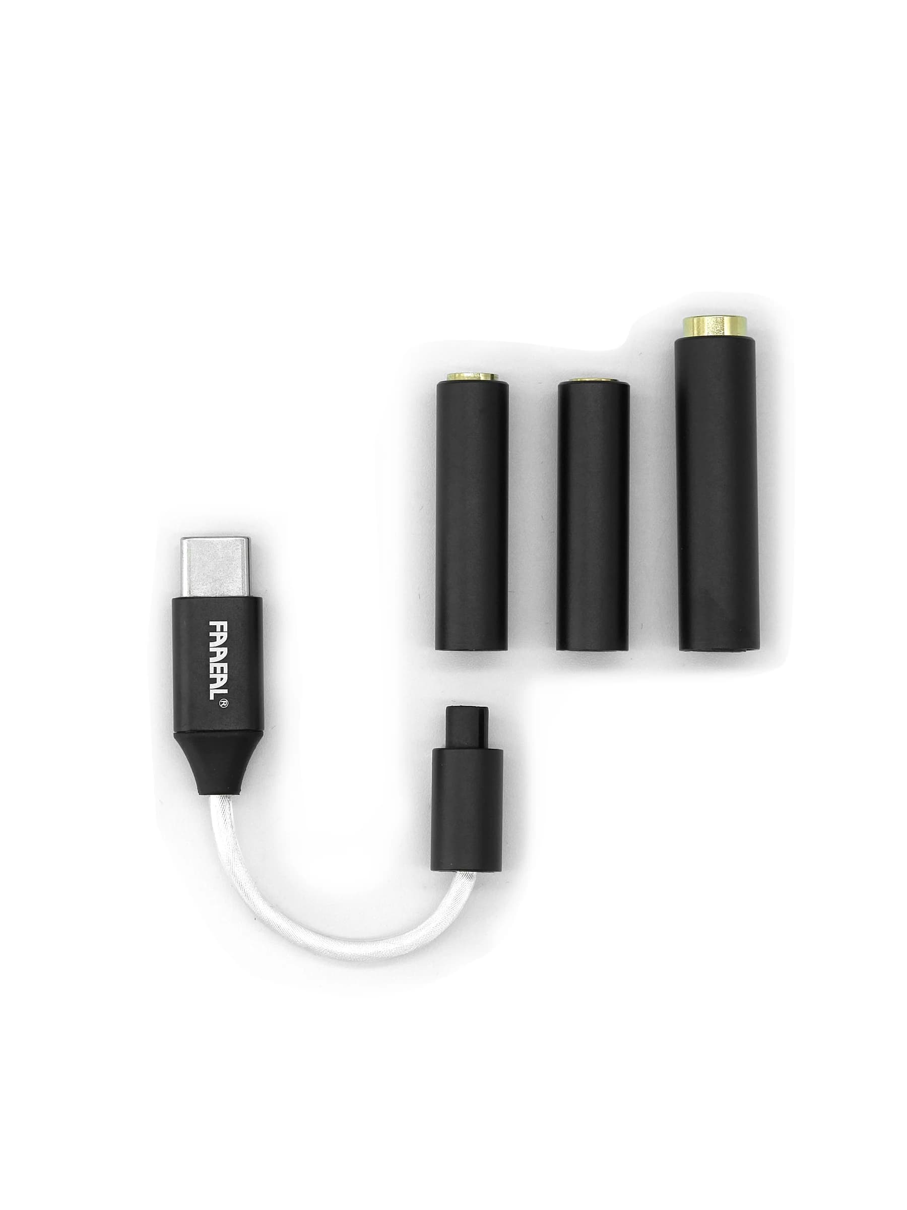 FAAEAL DAC cable with replaceable plug 3 in 1 from type C to 2,5/3,5/4,4 mm Amplifier DAC Dongle Audio decoder cable