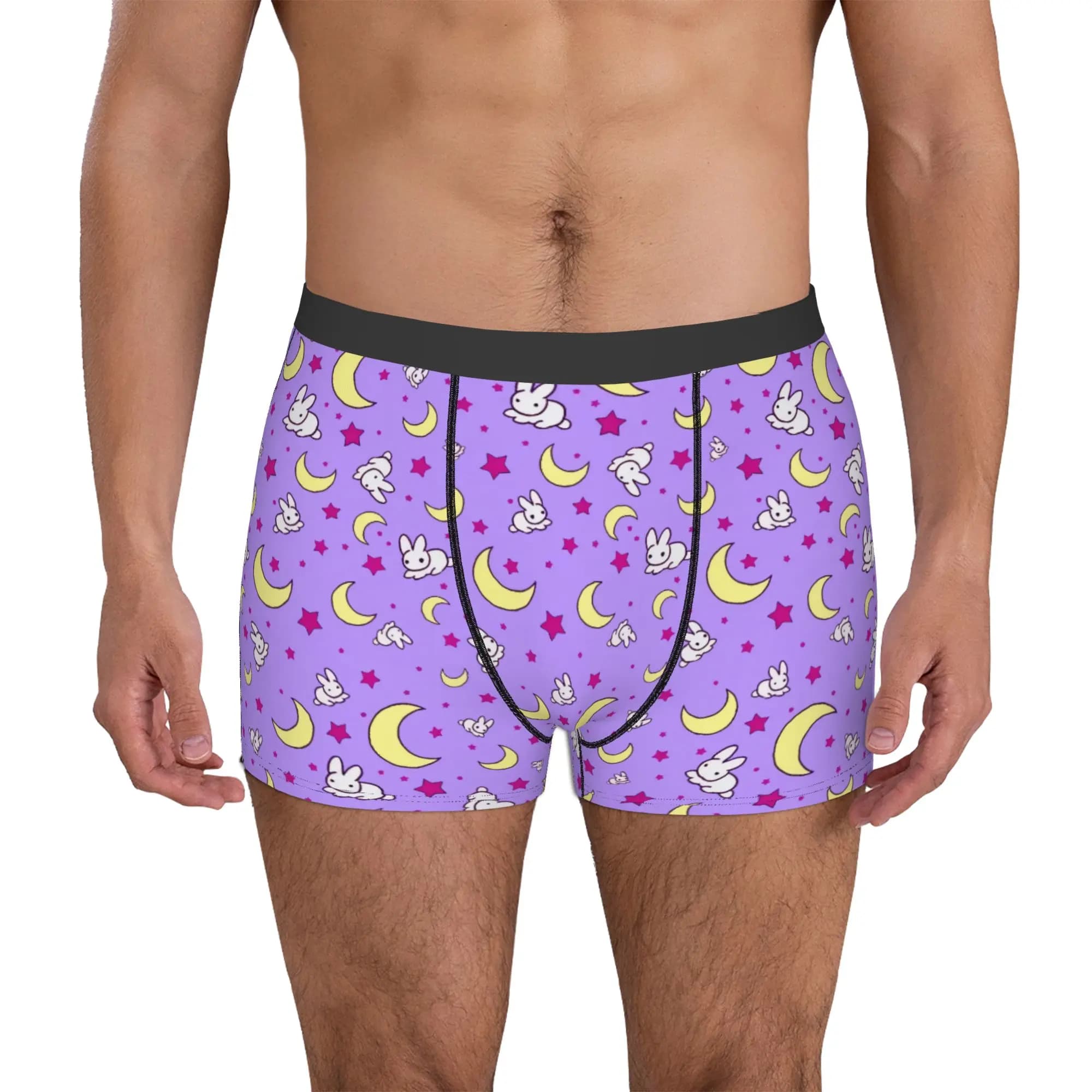 Male Novelty Superhero Sailor Underwear Anime TV Shojo Cartoon Girl Moon Boxer Briefs Breathable Shorts Panties Underpants