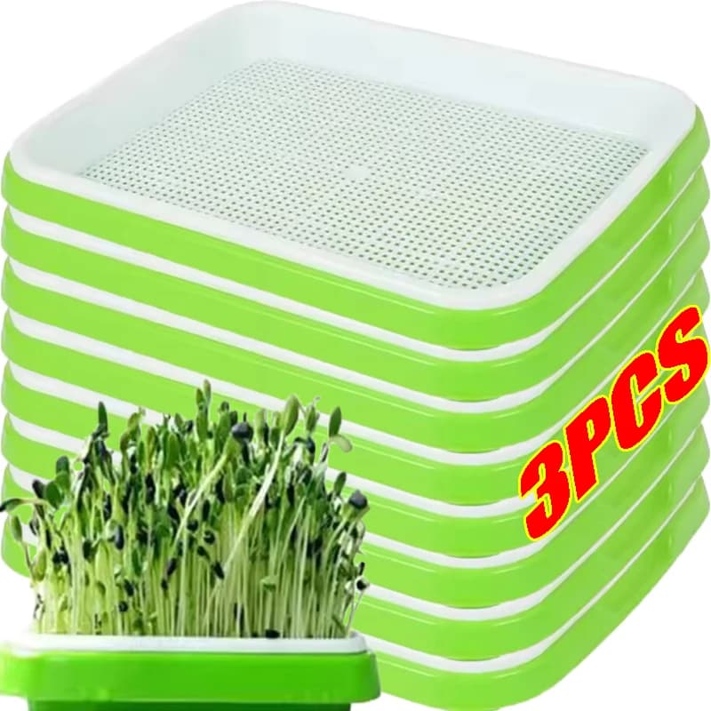 3/1PCS Plastica Crescere Vasi Per Vivaio Vassoi Per Vivaio Senza Suolo Vassoio Per La Germinazione Dei Semi Piantina Germoglio Piatto Forniture Da Giardino