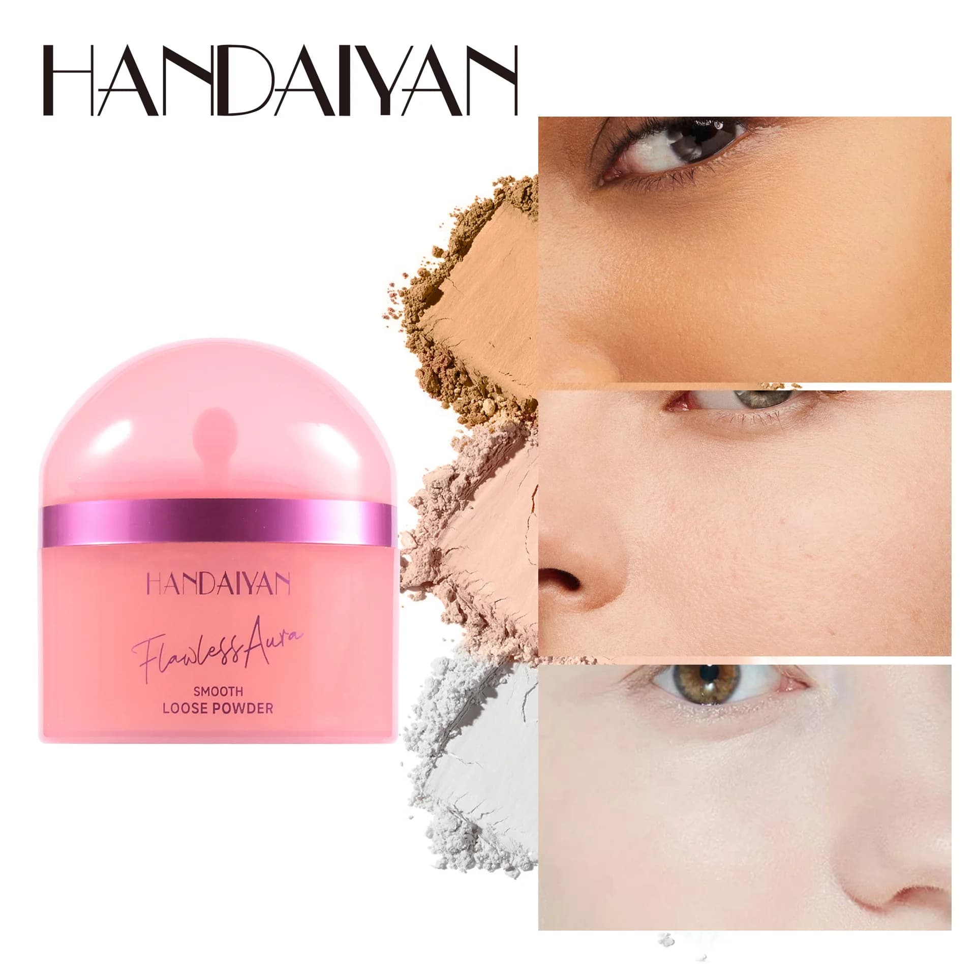 Loose Setting Powder Oil Control Long Lasting Non Cake Matte Finish Concealing Ultra Fine Lightweight Bulk for Daily Use