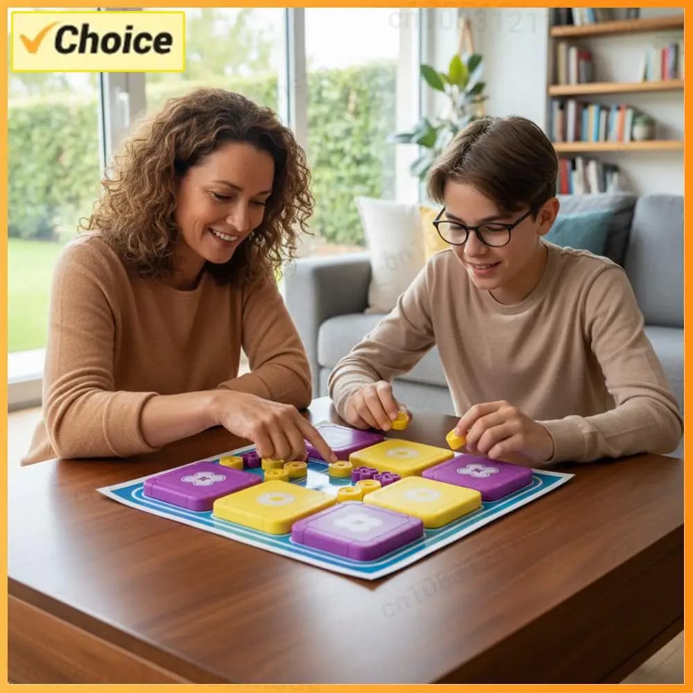 Gioco del Tris Originale 3-in-1 Portatile, Divertente Gioco da Tavolo per Famiglie, Ideale per Serate di Gioco Natalizie
