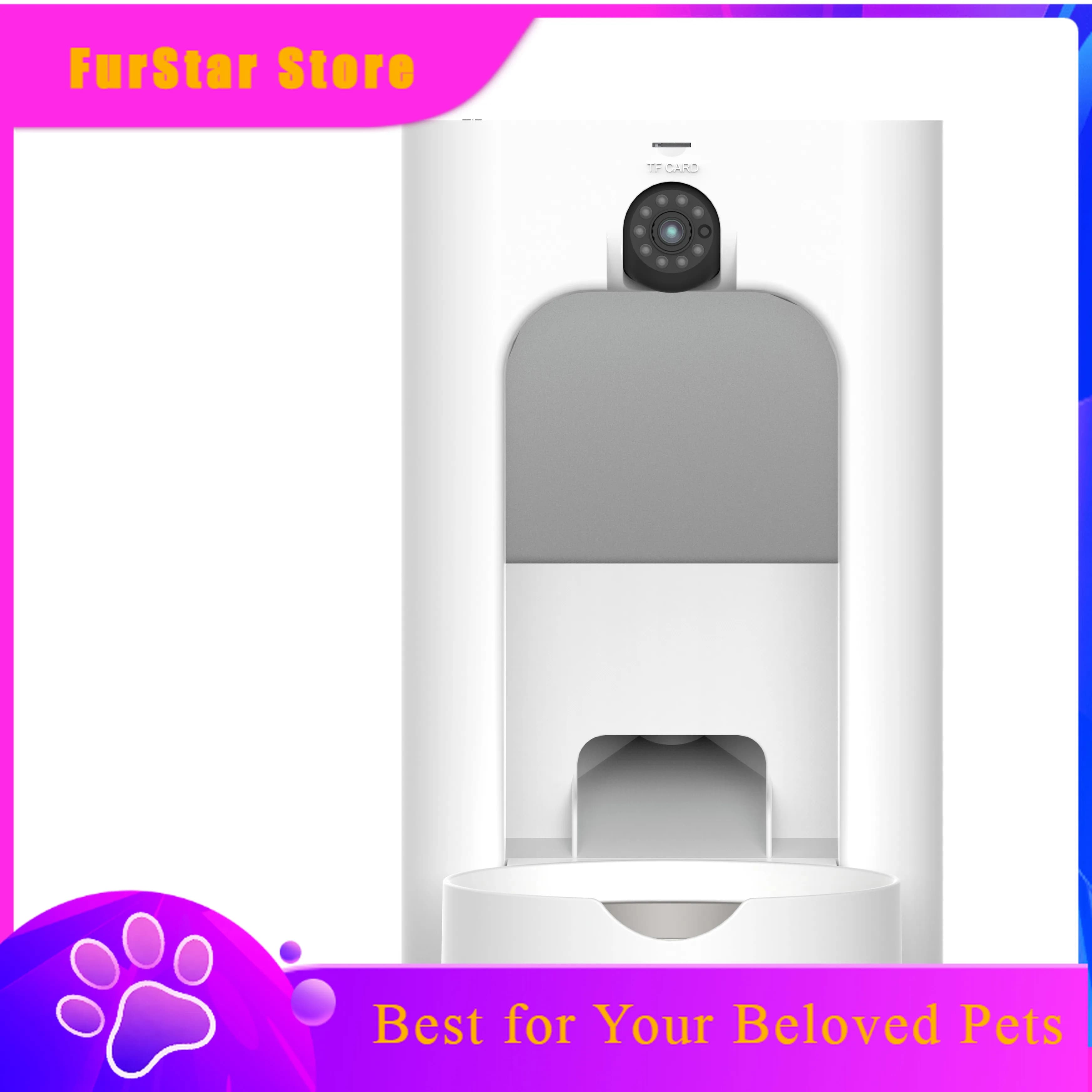 FurStarWiFi Automatic Timed Ration And Dog Feeder With Smart Bowl Competitive Price Pet Food Dispenser For Pets' Feeding
