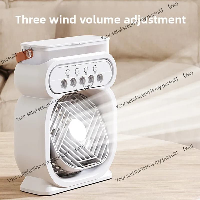 2025 Nuovo umidificatore per luce notturna da tavolo, ventola spray USB, rifornimento d'acqua per ufficio esterno e ventola spray in una ventola ricaricabile