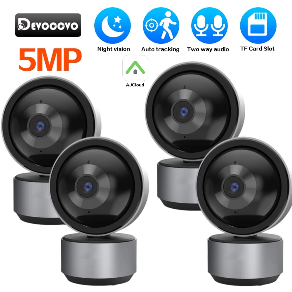 Telecamera PTZ WiFi 5MP per Monitoraggio Bambini con Tracciamento Umano Interno, Videocamera di Sorveglianza Wireless con Audio Bidirezionale e Funzioni di Sicurezza