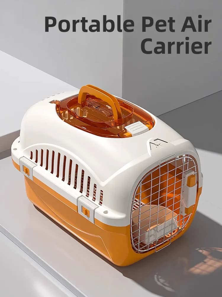 Trasportino Portatile per Animali Domestici con Ventilazione, Gabbia da Viaggio per Cani, Borsa da Viaggio per Auto, Box Universale per Cani