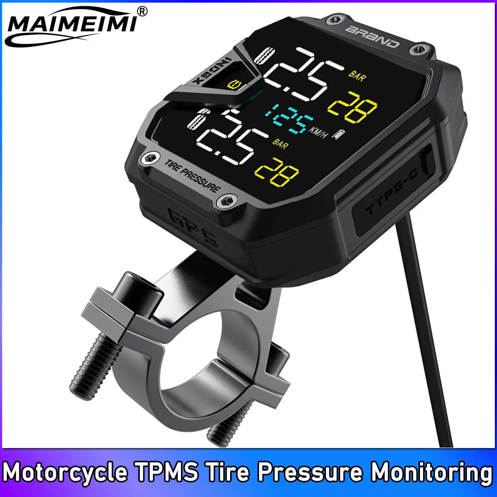 Motorcycle Tire Pressure Sensors Moto TMPS Tire Pressure Monitoring System 2 Wheel Tyre External Sensor for Motorbike Bicycle