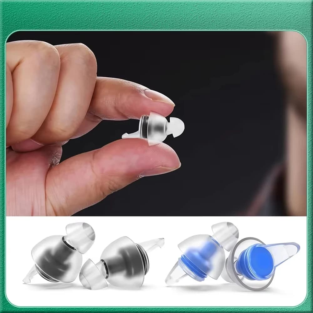 HUAK High Fidelity Silicone Ear Plugs for Noise Cancelling Washable Reusable Musicians Motorcycles Sleeping Work, Study, Swim