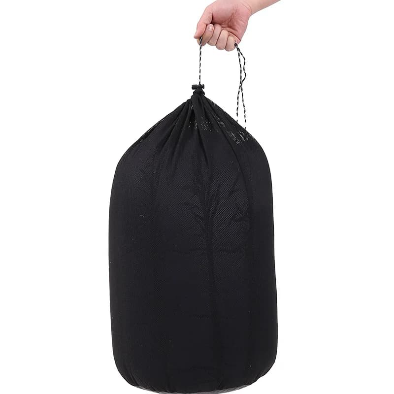 Outdoor camping down sleeping bag mesh storage bag large capacity portable equipment bag