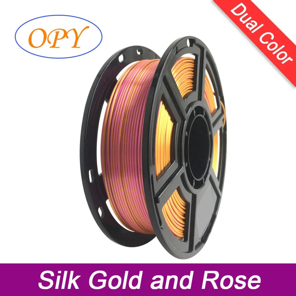 Opy Silk Double Color PLA Filament 1.75mm 1Kg 100g 10m For Printing 3D Printer FDM Free Shipping Fast New Arrival Silk