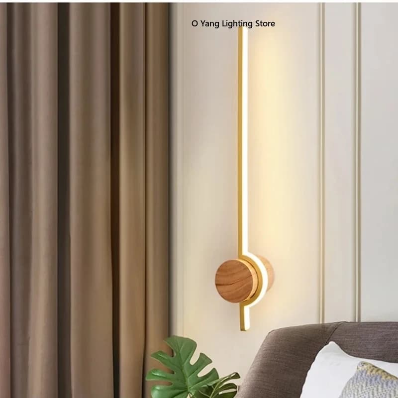 Lampade da parete a LED in vero legno Bianco Nero Oro Acrilico Bagno Soggiorno Camera da letto Comodino Specchio Lampade da parete Scone Luce calda
