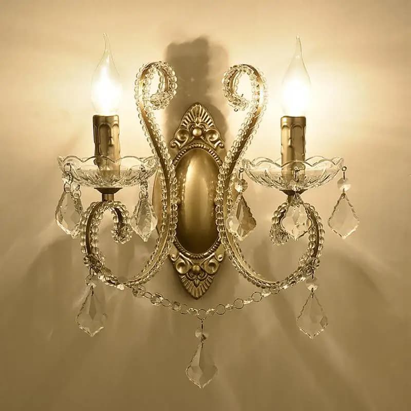 Sala da pranzo moderna Lampada da parete in cristallo Sconce a LED Illuminazione per interni Camera da letto Soggiorno Scala hotel Specchio lampada da notte a led
