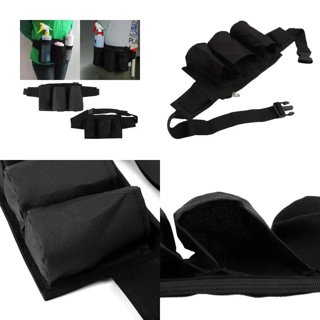 Restaurant Cleaner Waiter Waist Belt Tool Bag with Pockets Dining Cleaning Tool Storage Bag Hotel Cleaners Storage Pouch