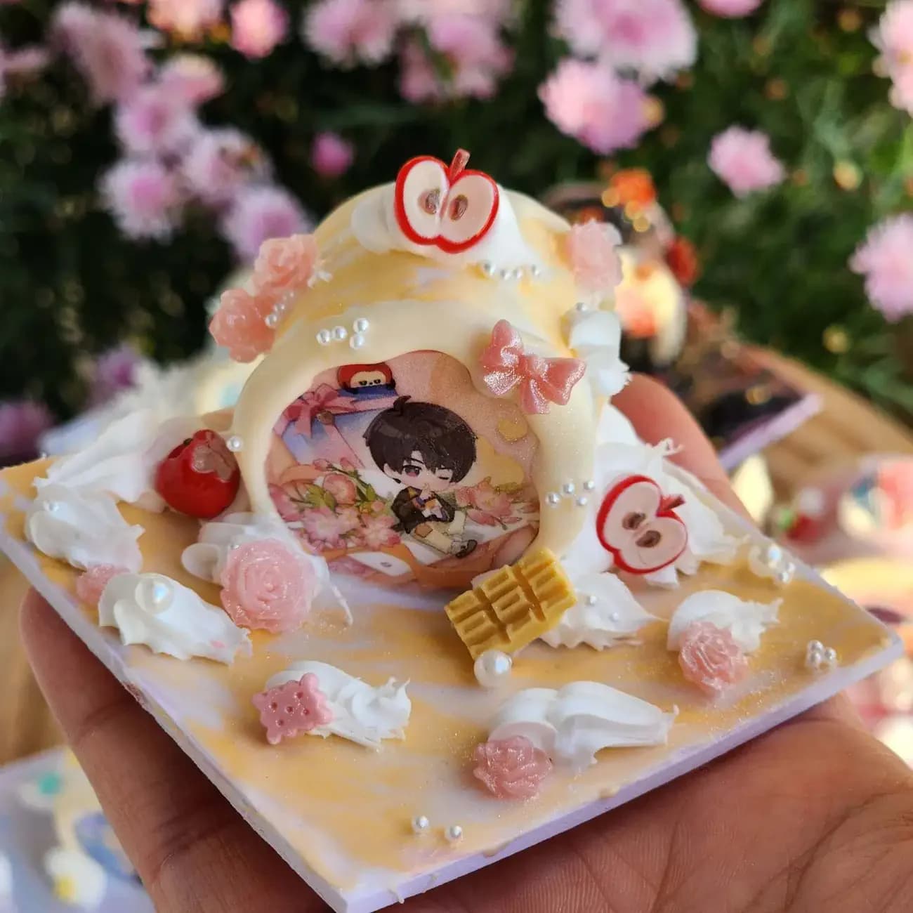 Love and Deepspace Anime Rafayel Sylus Caleb Zayne Xavier Cosplay Statuetta Fatta a Mano Mini Scena per Torta Figurina Cartoon Garage Kit Modello