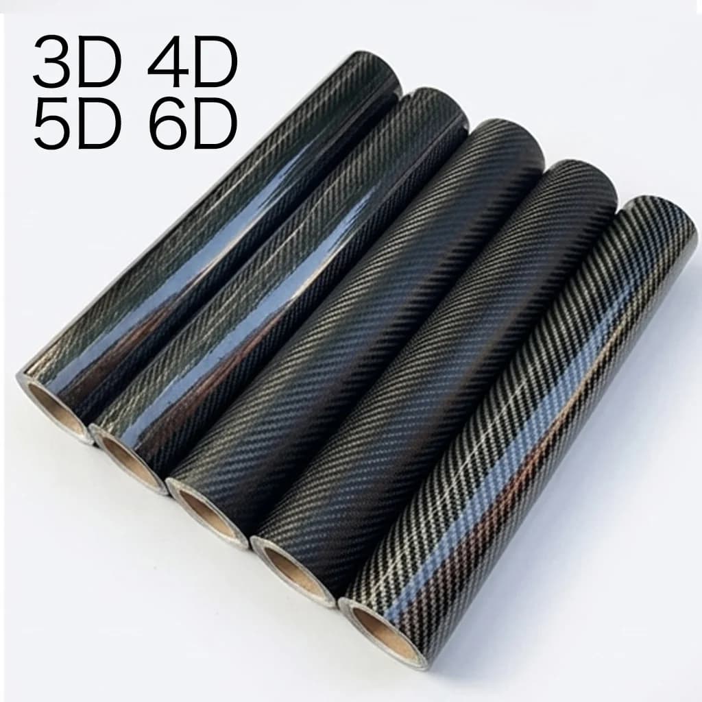 Carbon Fiber Car Body Vinyl Wrap Matte Accessories Glossy Black Sticker 3D 4D 5D 6D Auto Foil Cover Motorcycle Decoration Film