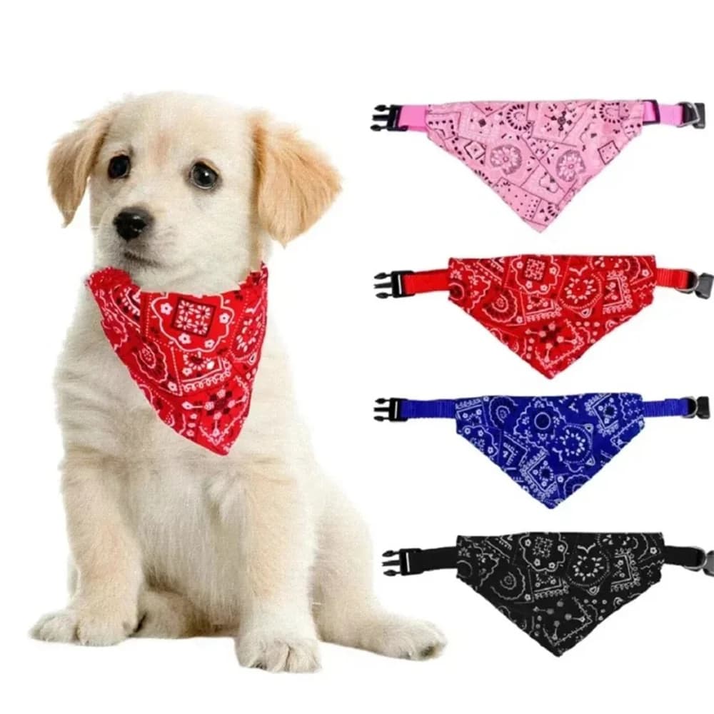 Fazzoletto Triangolare per Animali Domestici, Sciarpa per Gatti e Cani, Asciugamano per la Saliva Stampato, Collare Regolabile per Cuccioli, Fazzoletto per la Saliva per Gattini e Cuccioli, Accessori per Animali Domestici