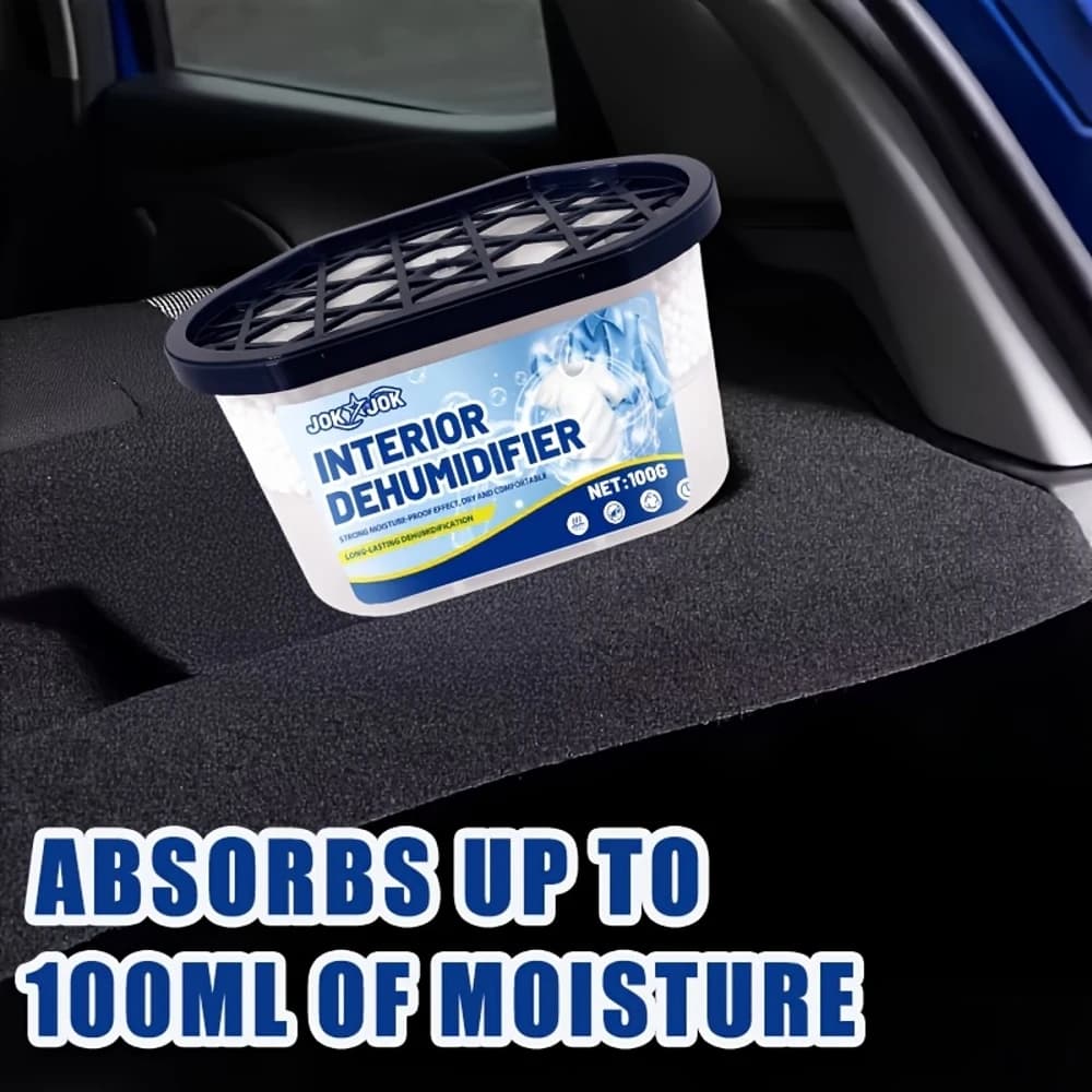 JOKJOK Scatola deumidificatore per interni auto 100 grammi - Progettato per ridurre efficacemente l'umidità dai materiali che assorbono l'umidità a