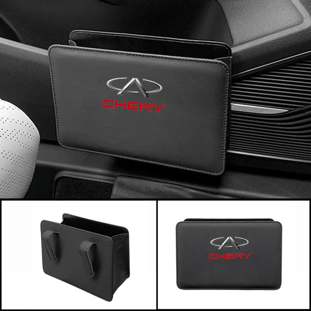 Pattumiera per auto pieghevole a prova di perdite borsa portaoggetti sedile posteriore con sacchetto della spazzatura per Chery Tiggo 2 3 4 5 6 7 8 3X 5X Pro T11 5X Glx 7