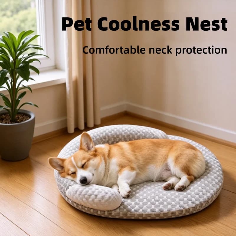 Ice Silk Pet Cooling Nest Summer Breathable Heat Dissipation Anti Slip Washable Cooling Pad For Small Medium Large Dogs Cats