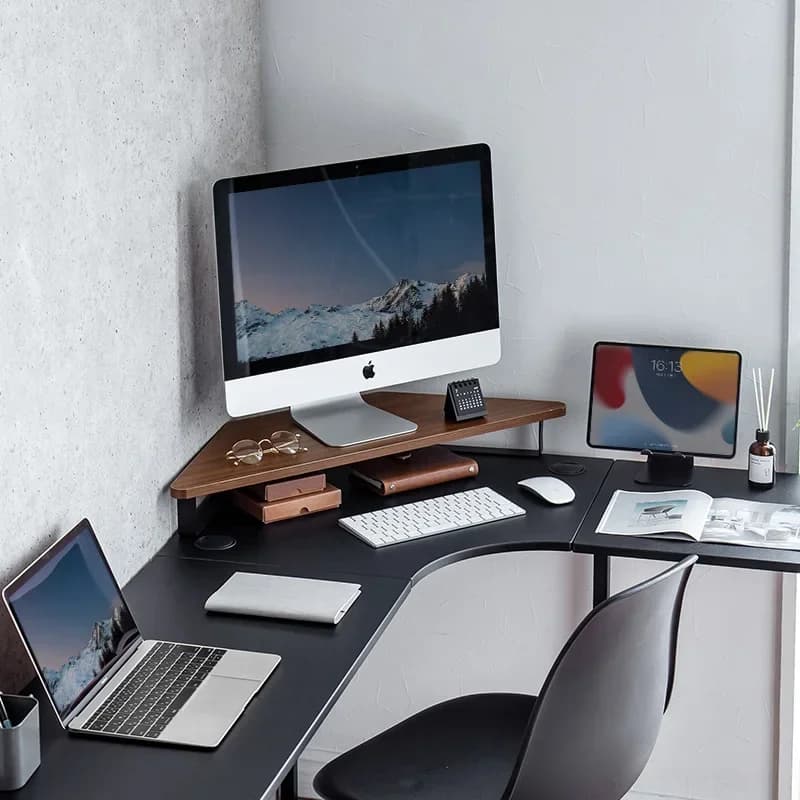 Office Monitor Support Printer Storage Multifunction Table Organizer Laptop Support for Efficient Workspace