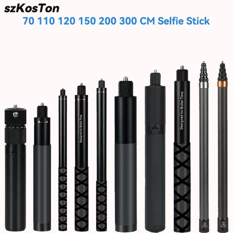 Invisibile Extended Edition Selfie Stick monopiede scalabile per Insta360 X2 X3 X4 accessori per GoPro 13 12 11 10 9 8 DJI OSMO Action 5 Pro Action 4 Stick treppiede