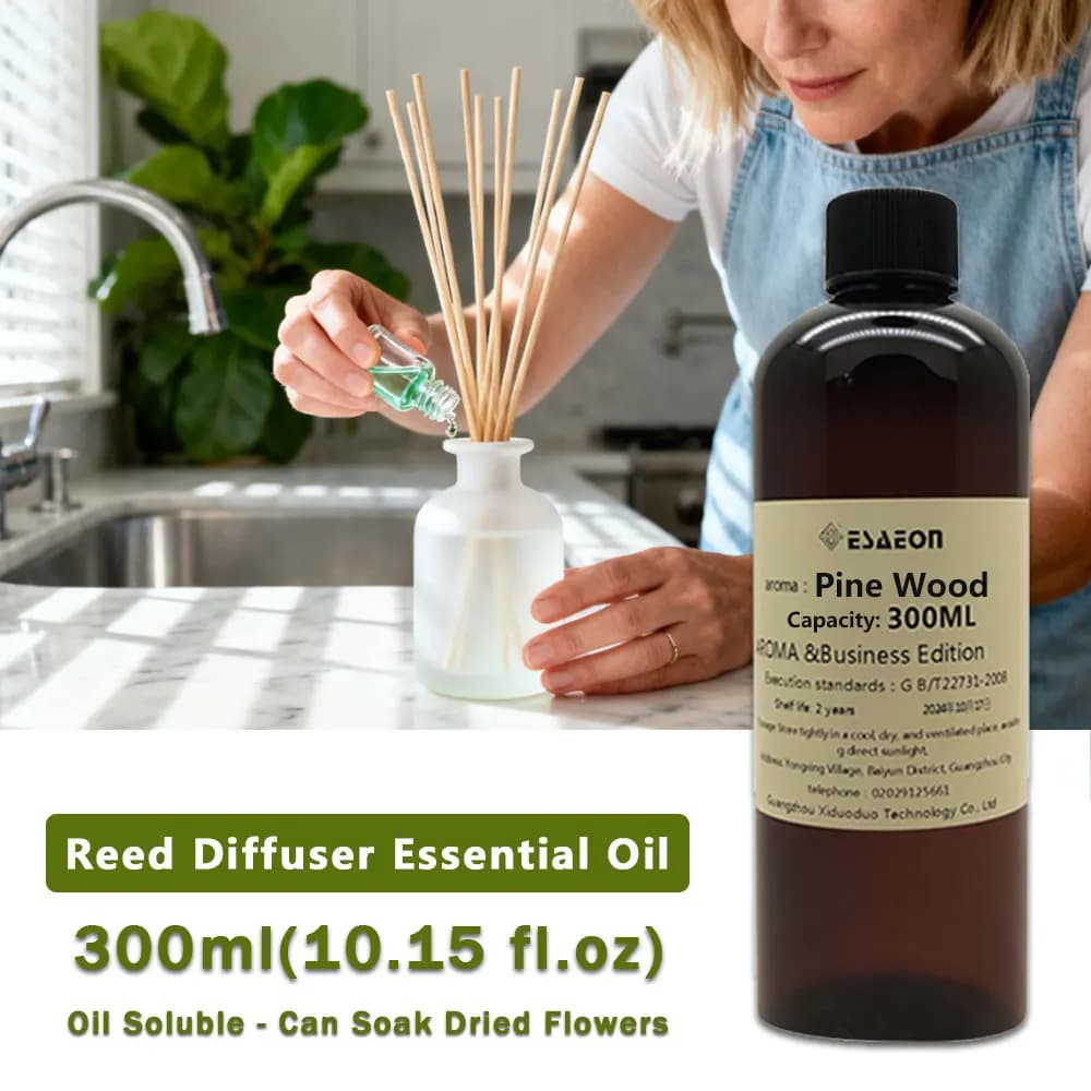 ESAEON 300ml (10.15 fl.oz) Oli Essenziali di Pino - Per Diffusori a Bastoncino, Aromaterapia Senza Fiamma e Diffusori Senza Acqua
