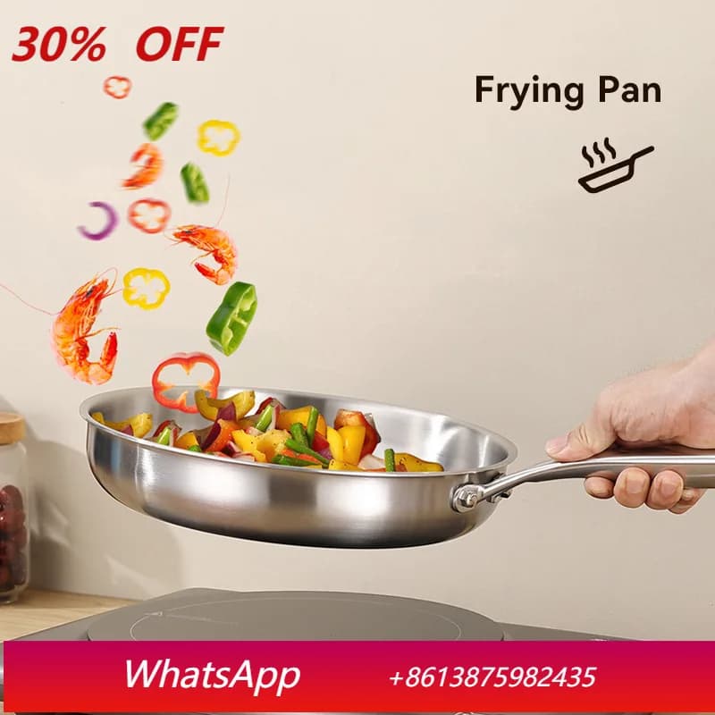 LMM stainless steel pan for domestic use, non-coated pan, non-stick, for special cooking