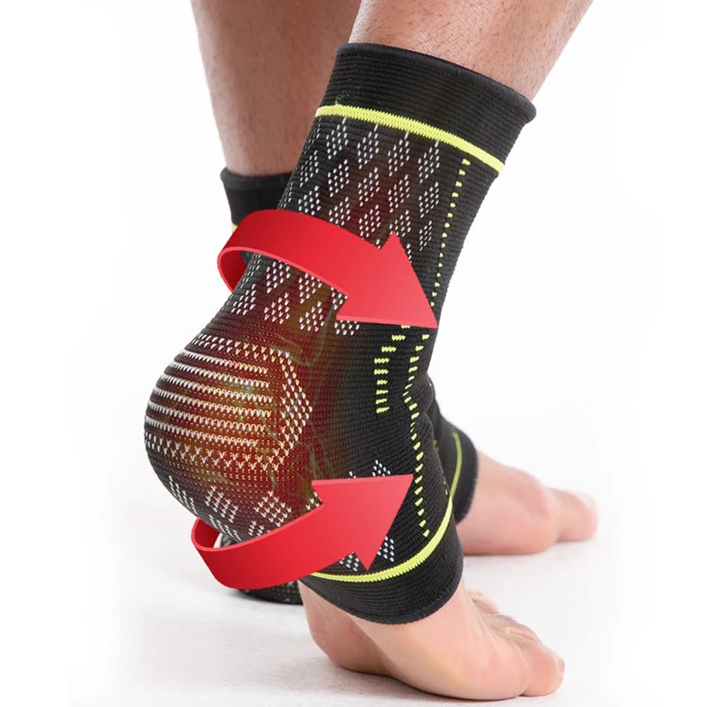 1 paio di tutine di compressione per caviglia, supporto per caviglia stirata – Compressione traspirante per lo sport e l'uso quotidiano