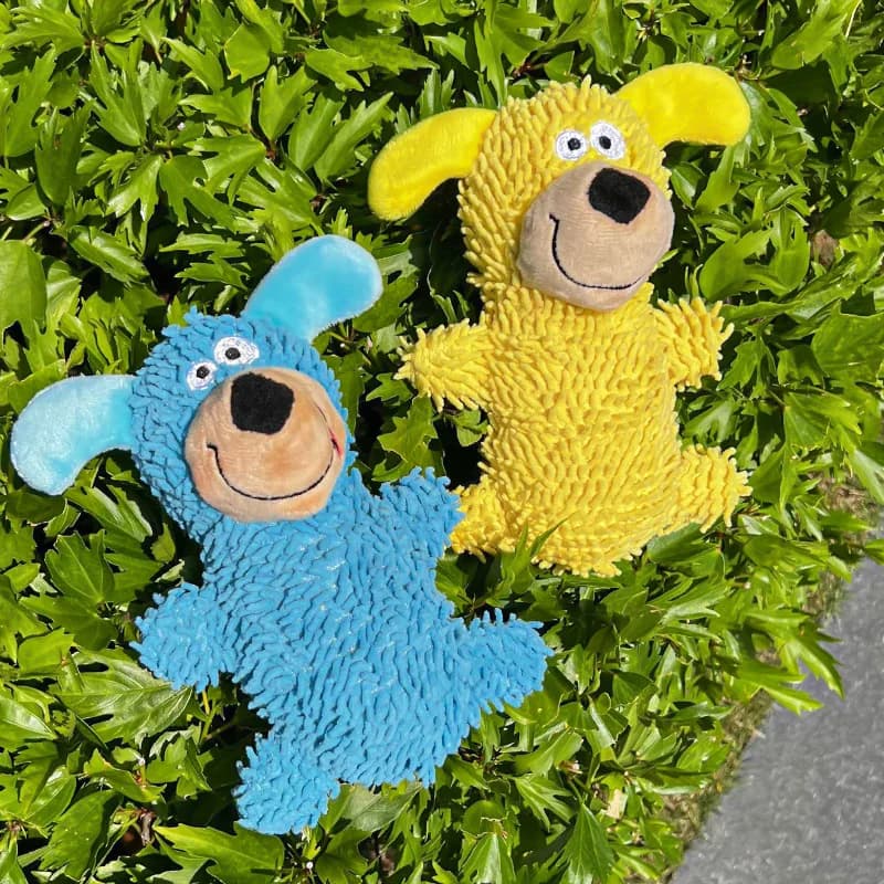 Giocattolo per cani a forma di mop in peluche - Giocattolo interattivo per cani resistente alla masticazione stridulo, giocattolo per cani adulti per cuccioli per la pulizia dei denti