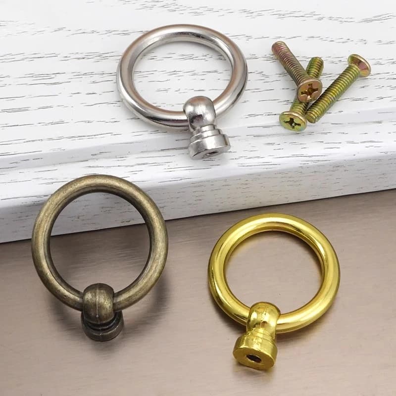 Maniglia ad anello hardware Maniglia per cassetto a foro singolo Porta dell'armadio Accessori per mobili Maniglia rotonda mini piccolo anello di trazione