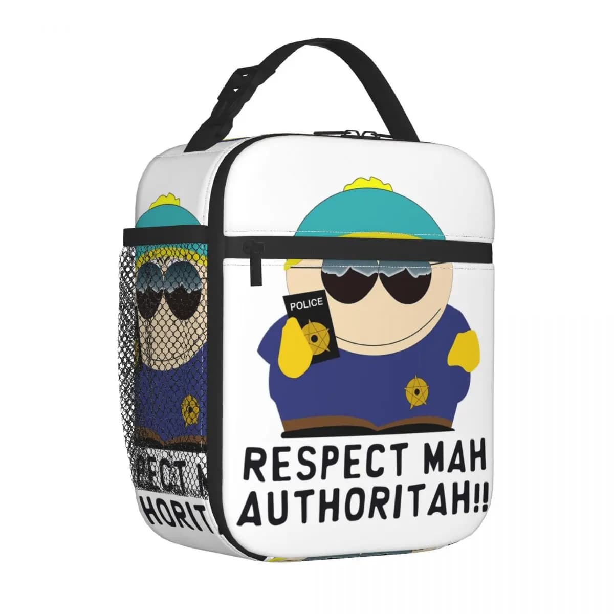 Respect My Authoritah South-Parks Borsa termica per il pranzo da lavoro Cartman Borsa termica portatile per alimenti
