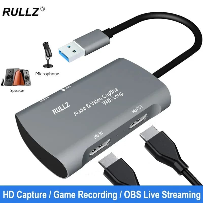 Scheda di acquisizione video di tipo C 4K 1080P USB 2.0 Microfono Audio Videogioco Scatola di streaming live per PS4 XBOX Switch PC portatile compatibile HDMI
