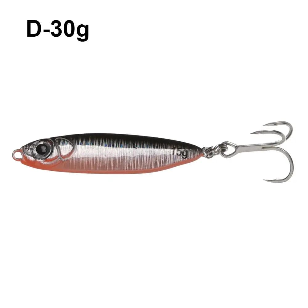 Minnow Colorato Bass Hook Spinning Baits Esche da pesca in metallo Piombo Casting Jig Bait