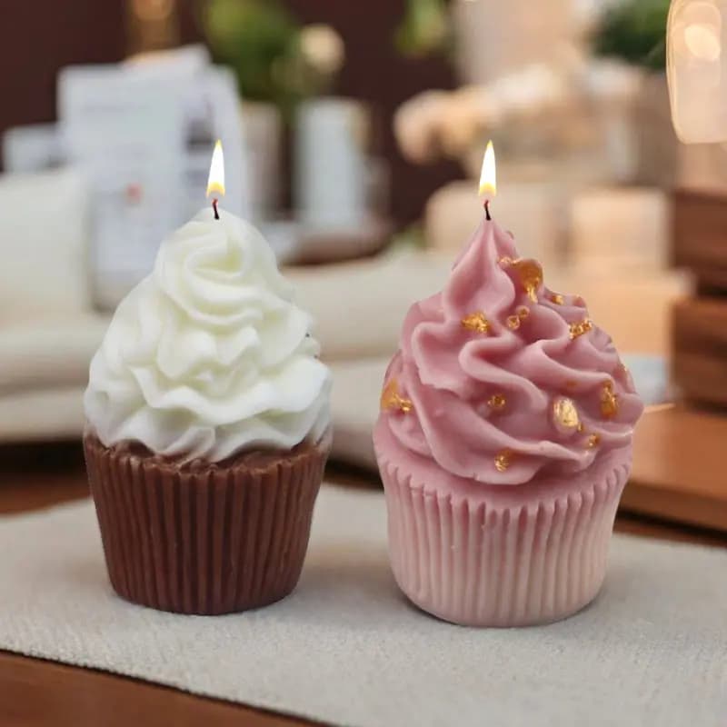 1 pezzo, modello simulato di cono gelato, ornamenti per candele per aromaterapia fatti in casa, stampo in silicone per torta Mu Si.