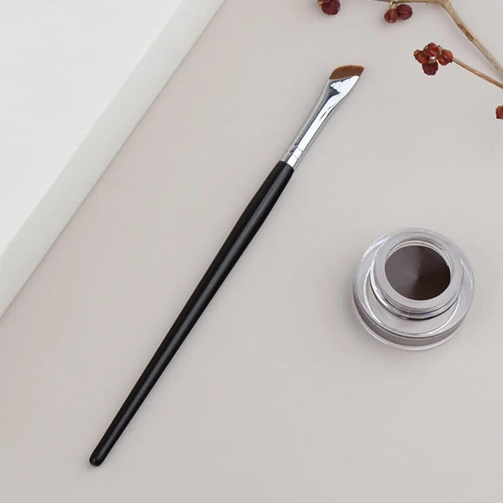 2Pcs Angled Eyebrow Brush Eyelash Concealer Easy Apply Eyeliner Makeup Brush Professional Women Brow Shadow Tool