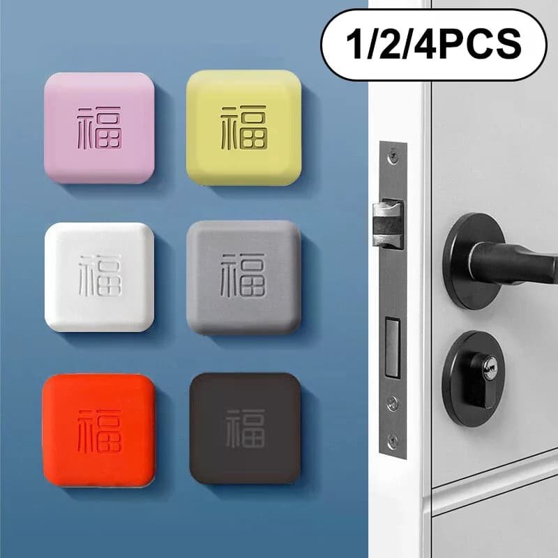 1/2/4pcs Self-Adhesive Silicone Door Stopper Wall Protectors Mute Anti-Shock Buffer Crash Pad Door Handle Protection