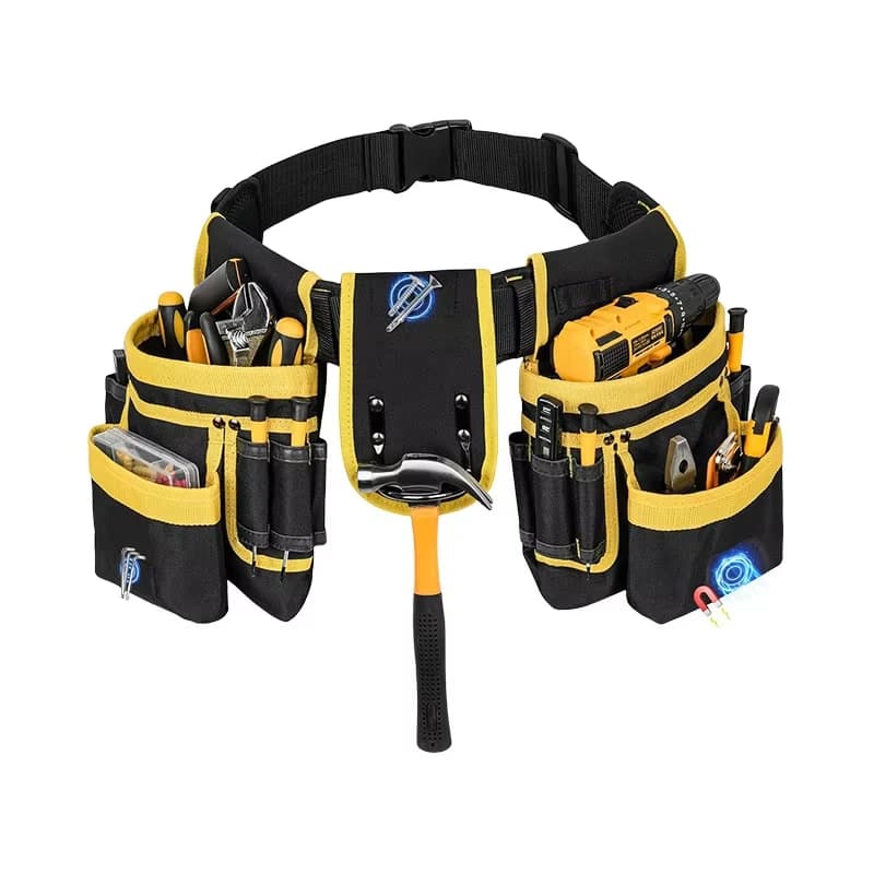 Cintura Porta Attrezzi Regolabile con Tasca da Lavoro Staccabile, Grembiule da Lavoro Resistente, Cintura Multiuso Versatile con Tasche Multiple