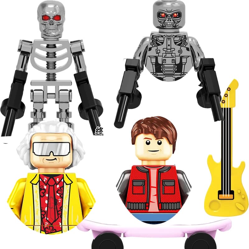 Ritorno al futuro Building Blocks The Terminator Mini Action Figures Chase John Wick Minifigures Regali di Natale per bambini