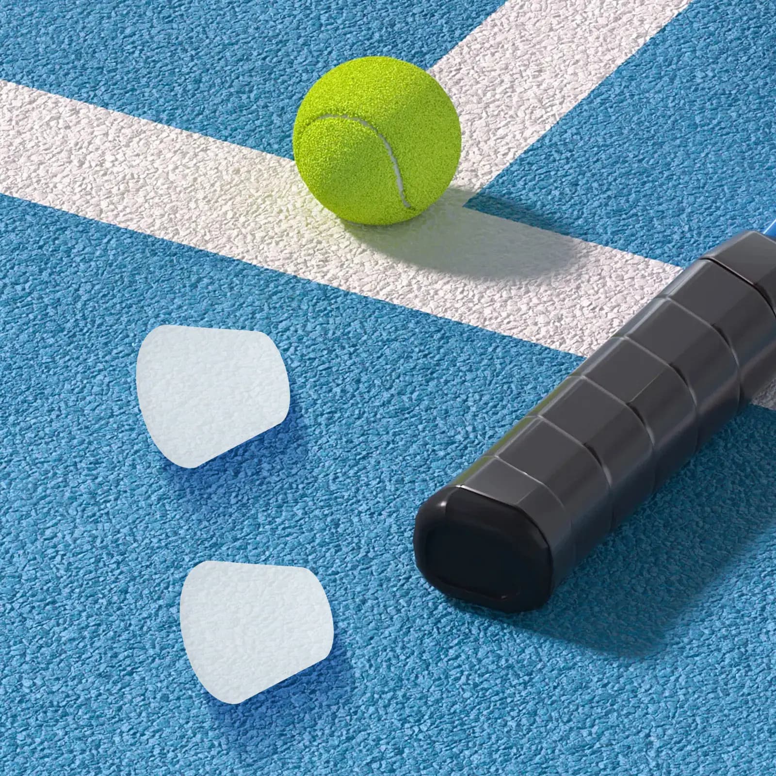 Set di 2 coperture per impugnatura della racchetta da tennis, in plastica, facile installazione, design leggero, resistente all'usura, per partite intense