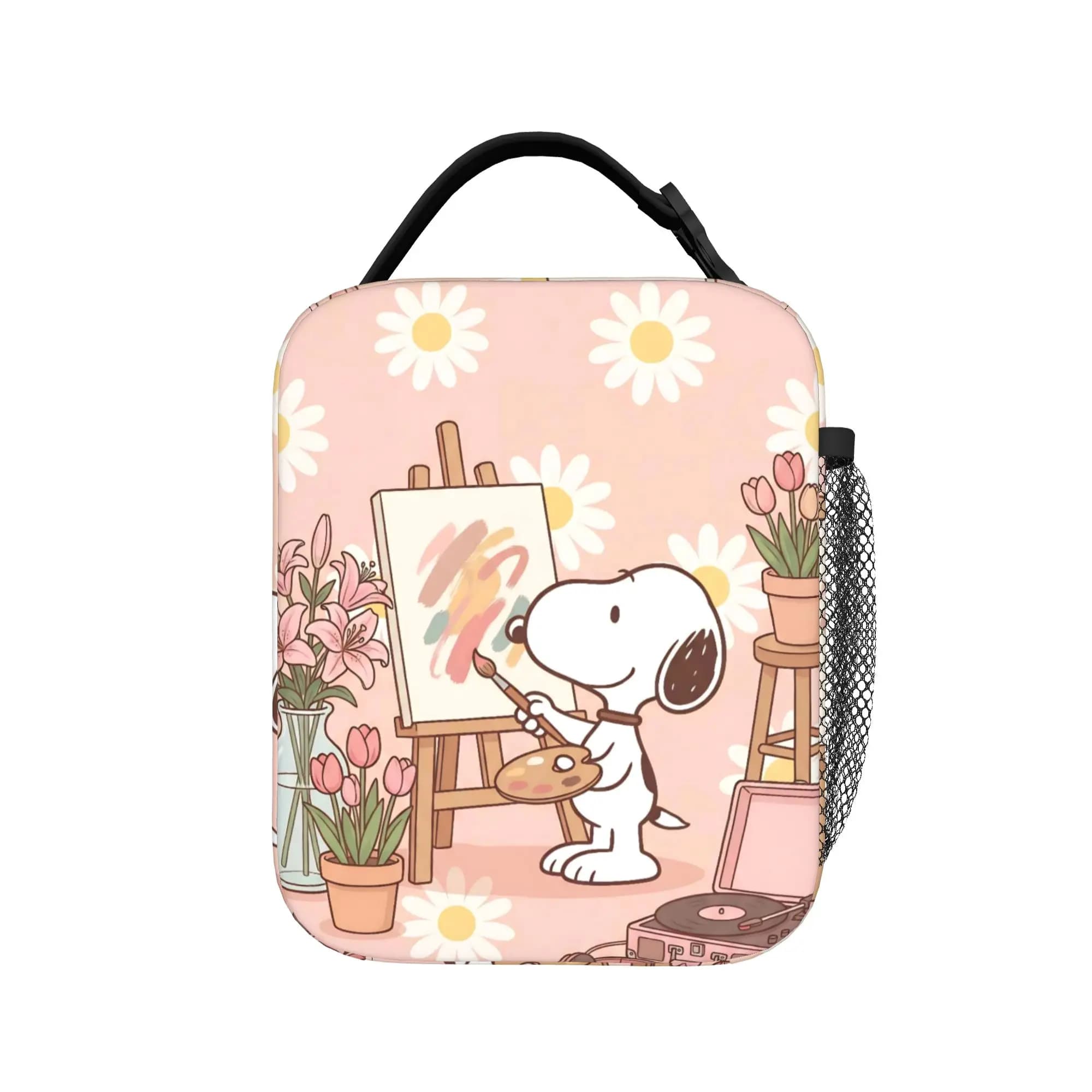 Drawing Cute S-Snoopys Insulated Lunch Bag Portable Meal Container Cooler Bag Tote Lunch Box School Picnic Food Storage Bags
