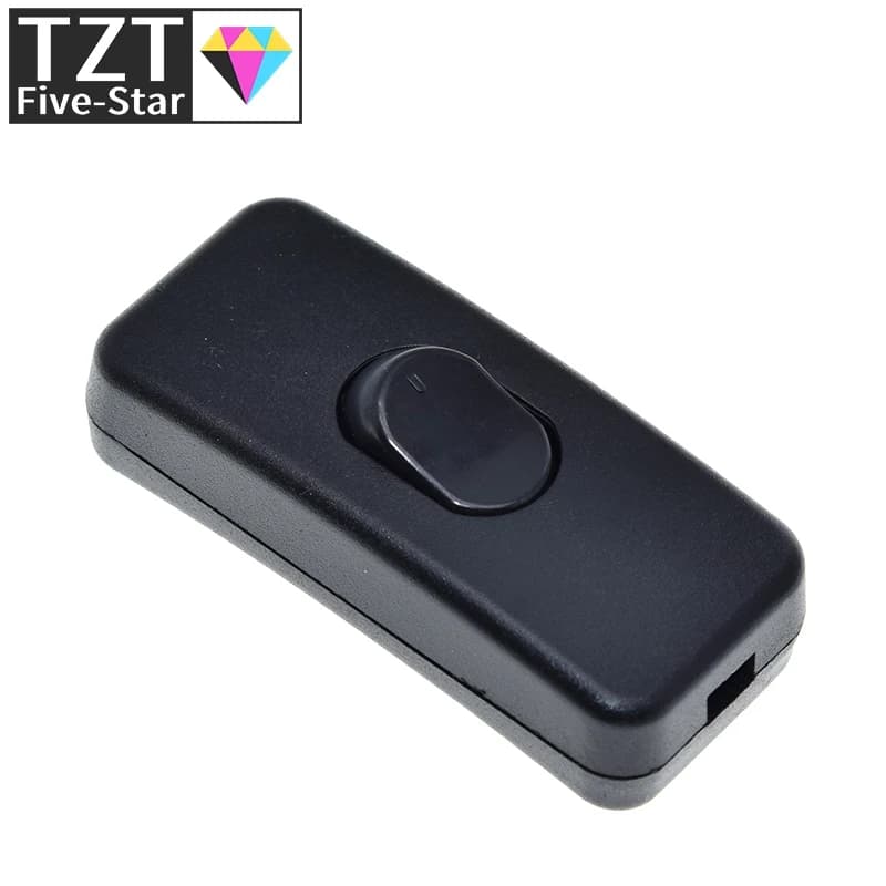 1/5 pezzi ON/OFF interruttore in linea nero lampada da tavolo in linea cavo luce da scrivania interruttore cavo 110-250 V KCD1-112