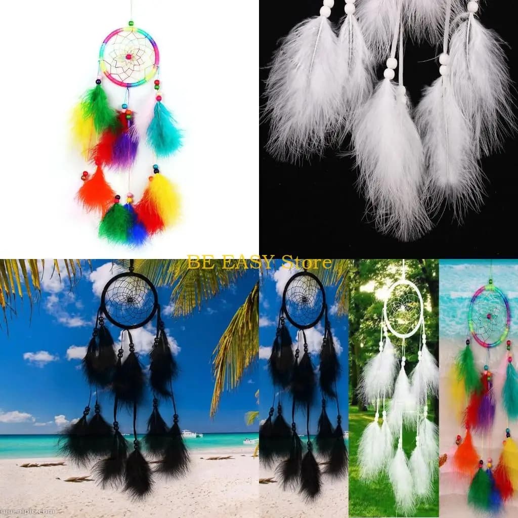 E28F Feather Dream Catcher Front Door Porch Decor Housewarming Gift Supplies for Outdoor Garden Yard Decoration Present Gifts