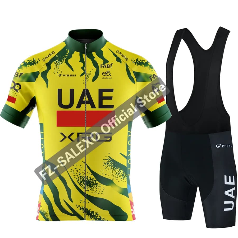 2026 New UAE Cycling Jersey Sports Set Men's Summer Short Sleeve Bike Jersey Mtb Cycle Wear Bib Shorts Maillot Ciclismo Hombre
