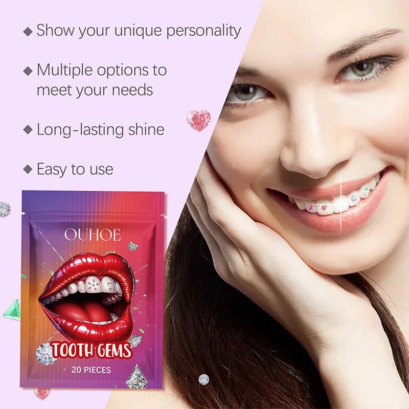20 Pezzi di Strass Dentali, Gioielli per Denti, Decorazioni per Sbiancamento Dentale, Cristalli Dentali