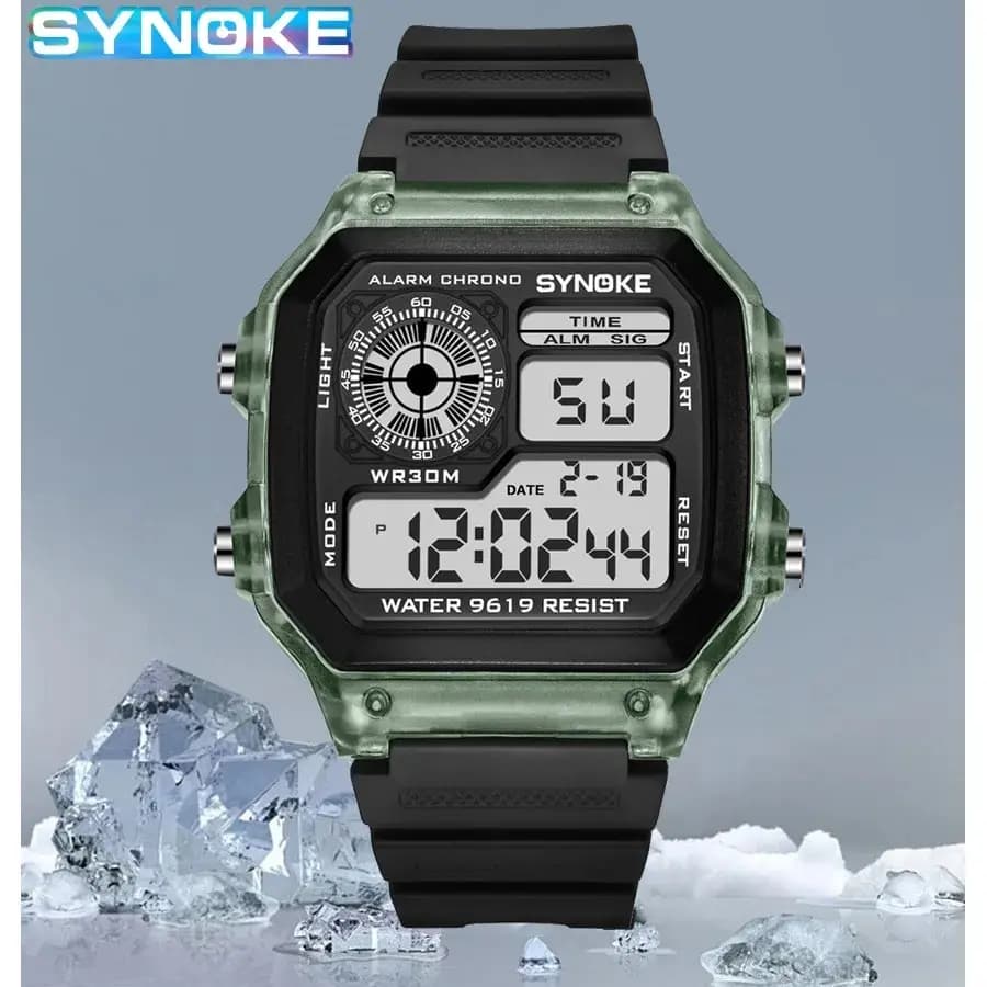 SYNOKE Digital Watches Men sport bright multifunction waterproof outdoor women's wristwatch and running student seven lights