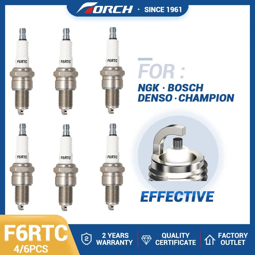 4-6 pz torcia F6RTC candele sostituire per FIAT 5984036 7554444 MAZDA 1690-18-110 HONDA 89839-99010 NISSAN muslimate B2401-V1416