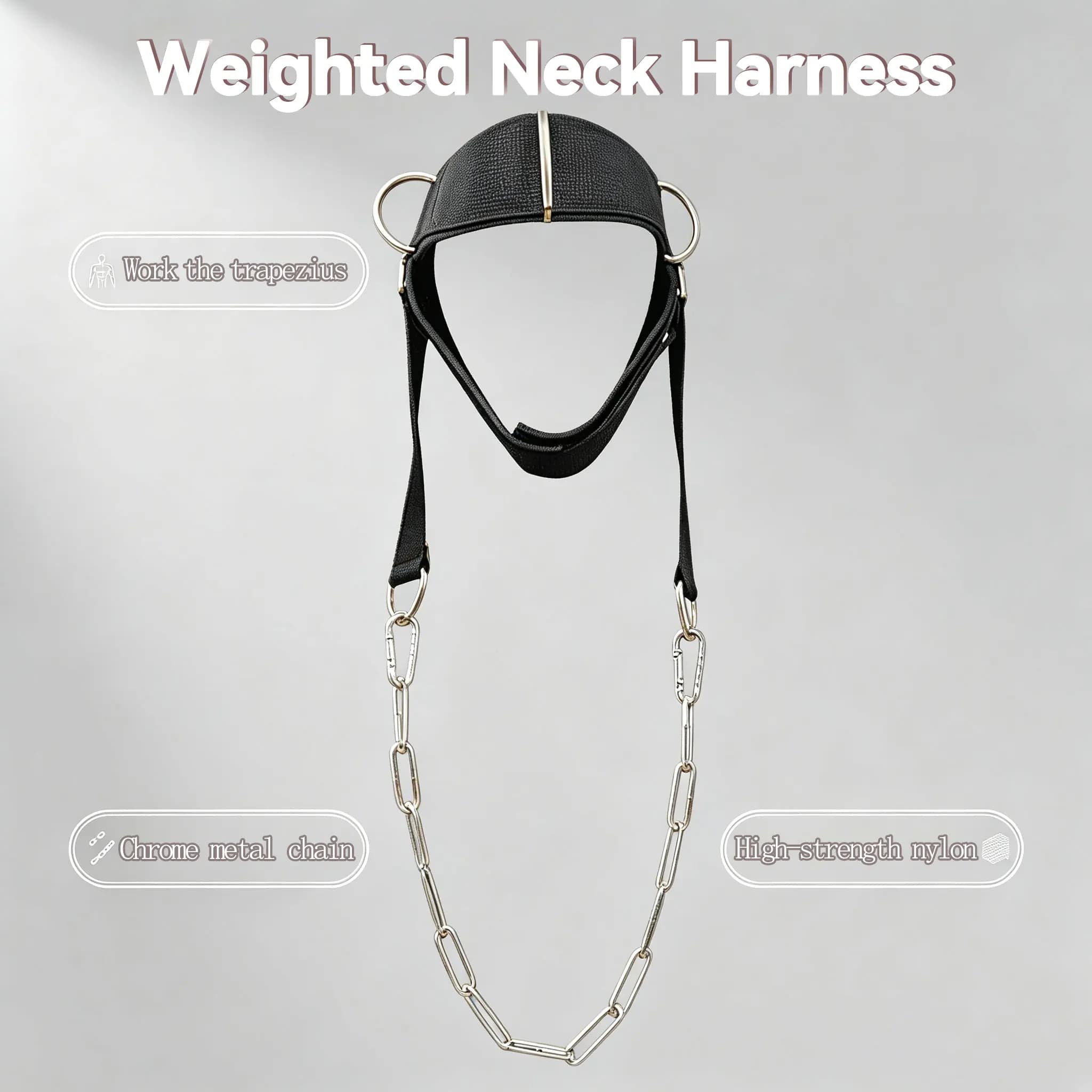Neck Harness Trainer，Neck Workout，Cervical Rehab，Weight Plate Neck Harness，Neck Training