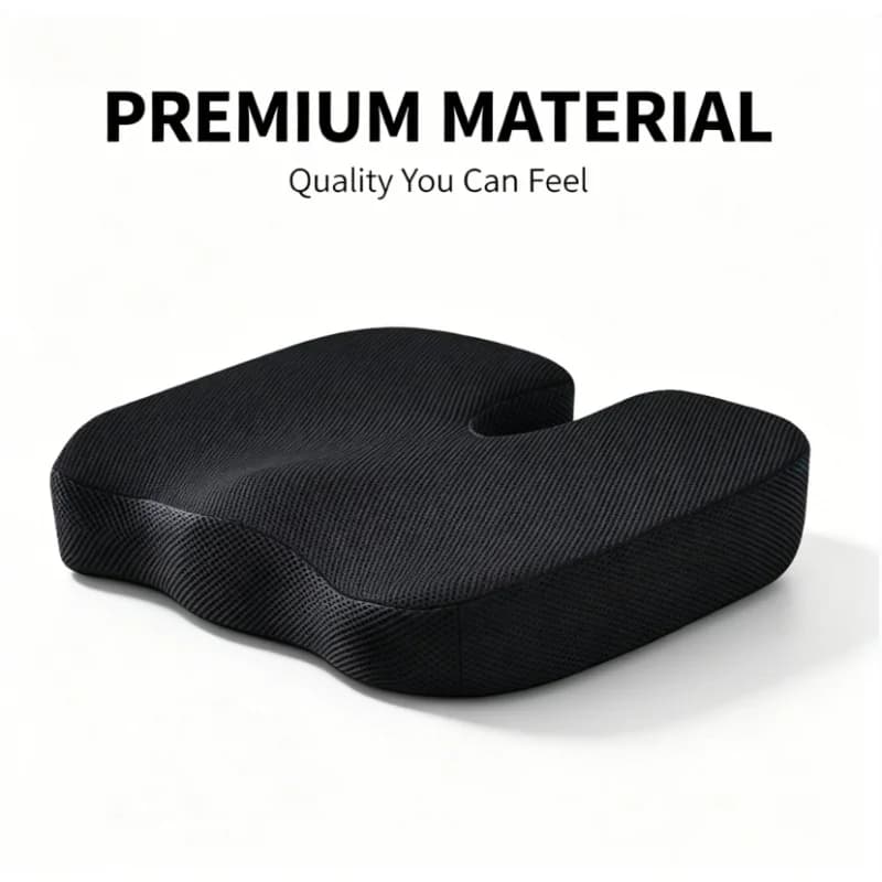Cuscino per Seduta a U in Gel Memory Foam per il Sollievo dal Dolore al Coccige, Antiscivolo, per Auto, Ufficio, Sedia a Rotelle, Viaggi
