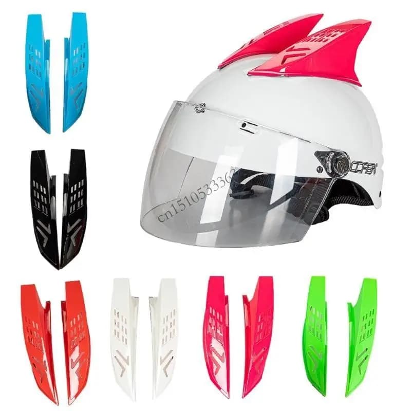 090E 2 pezzi casco da per bici decorazione corno carino adesivo per casco sportivo sulla neve decorazione corno decorativo